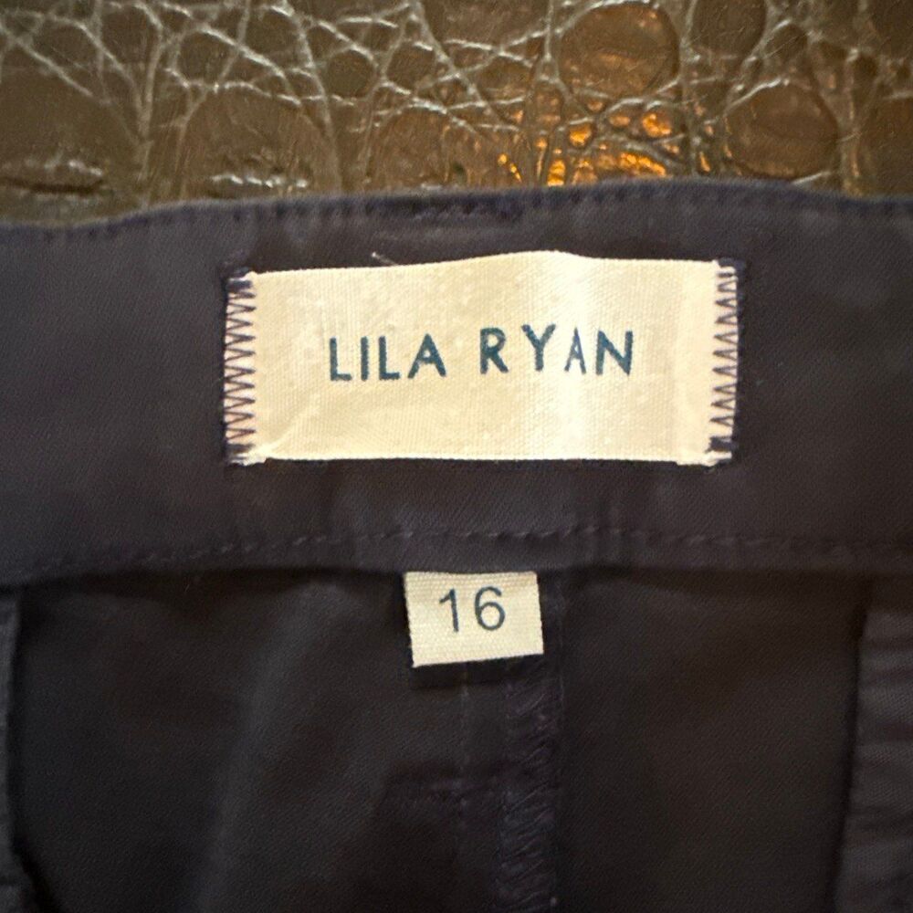 Lila Ryan The Jenalyn Bootcut Pants Womens 16 Blue Cotton Stretch - Picture 6 of 8